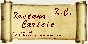 Krstana Caričić vizit kartica